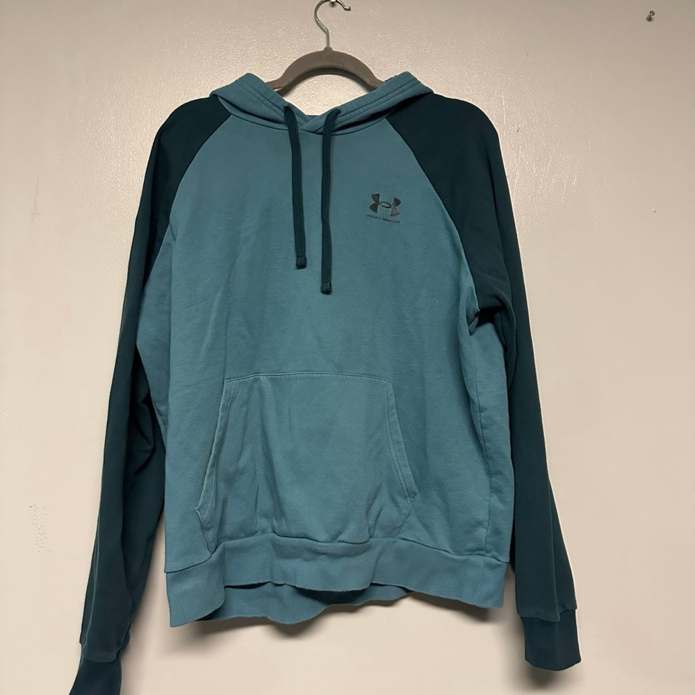 Under Armour Hoodie men’s large Teal Dark Teal pullover athletic lounge casual